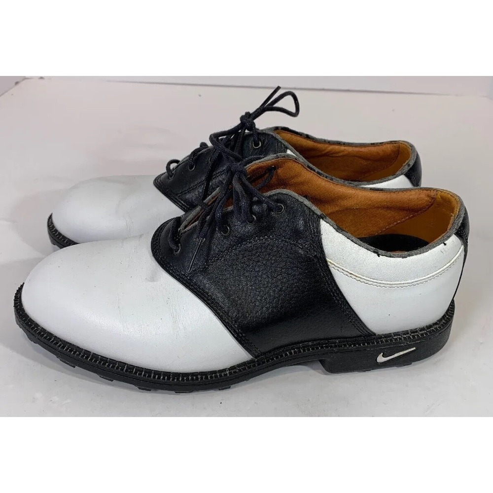Nike Comfort Womens 6.5 183232-101 Leather White Golf Cleets